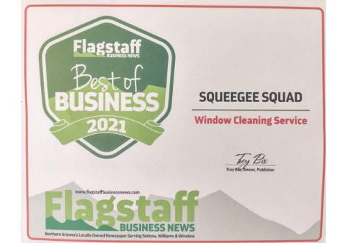 Squeegee Squad Flagstaff AZ Best Business Award